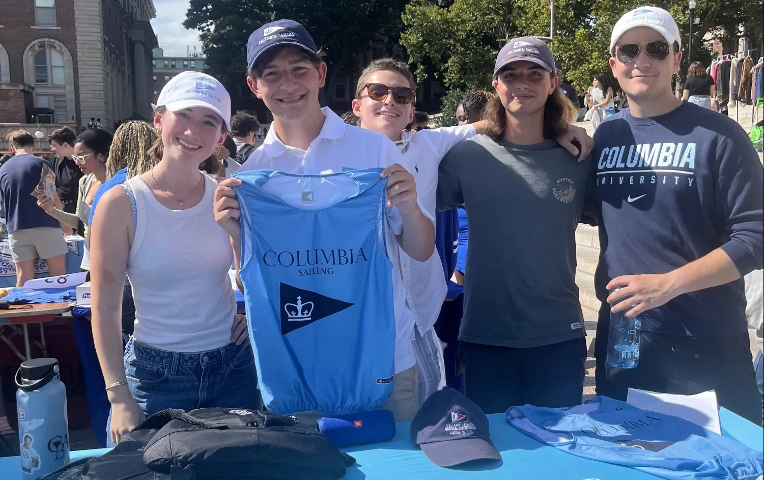 From left to right: Coco, Alex, Ross, Giulio, and Chase at the 2024 Club Fair.