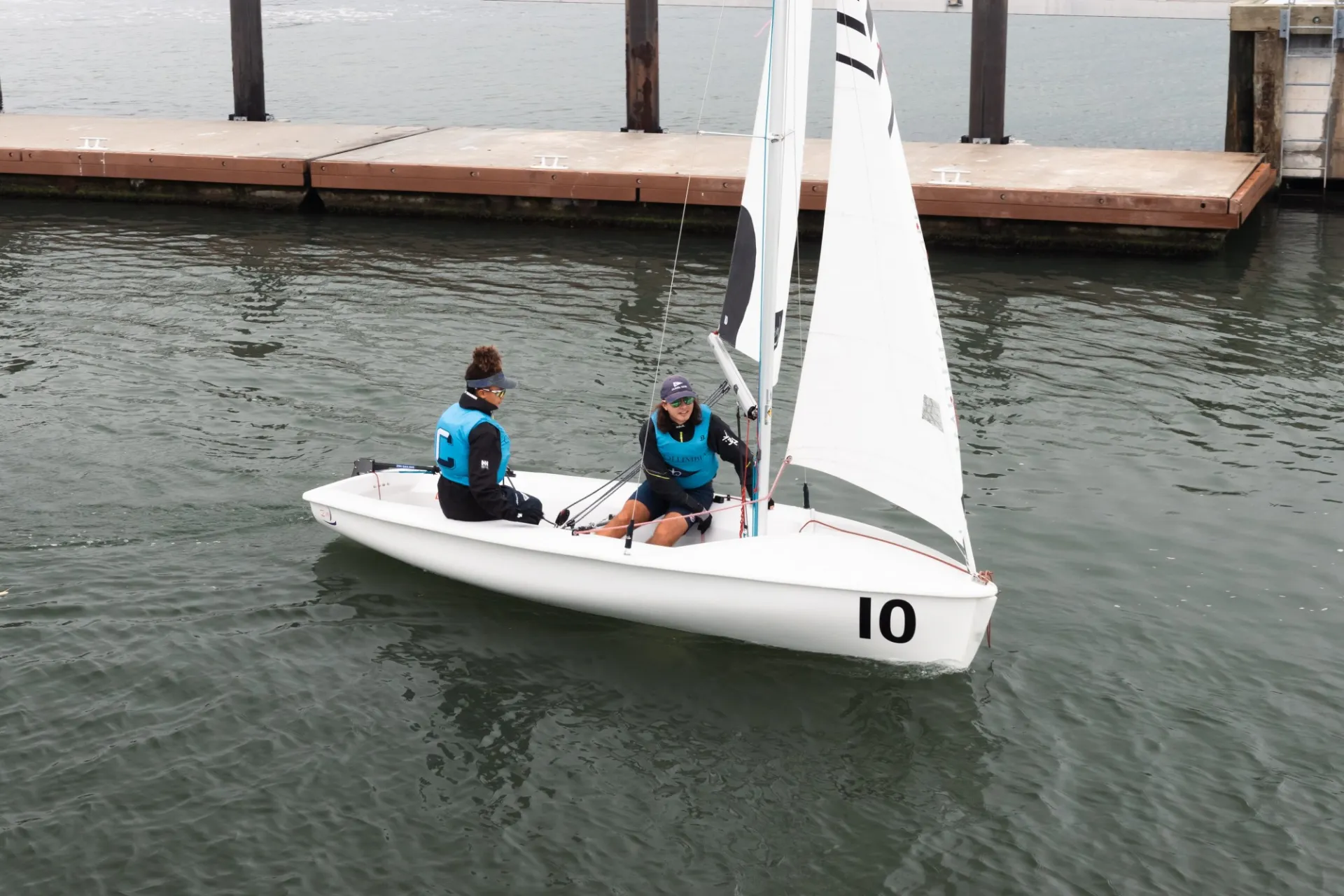 Eva DaCastro and Giulio Basilico from Columbia Sailing at NY Maritime Fall Open